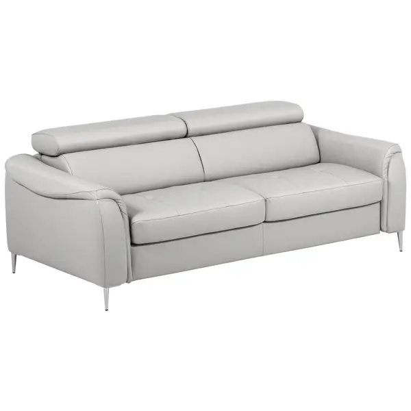 Canapea Extensibilă, textil, piele, platinat