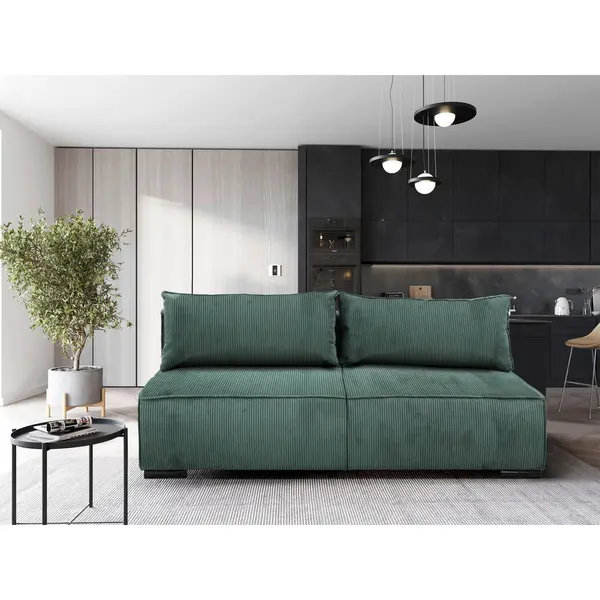 Canapea Extensibilă, textil, verde