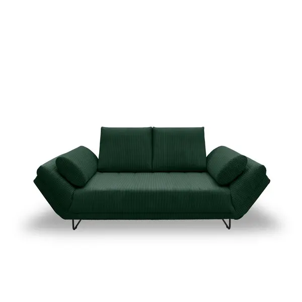 Canapea Extensibilă, textil, verde închis