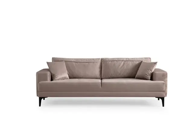 Canapea fixa ASTANA, 3 locuri, bej, 234x100x78 cm