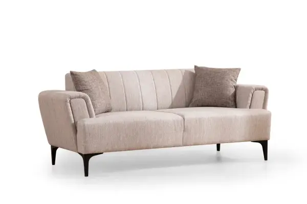 Canapea fixa HAMLET, 2 locuri, bej, 180x95x77 cm