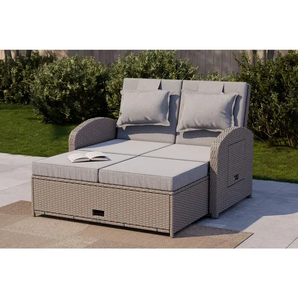 Canapea Lounge 126/110/95/30,5/82/64 cm