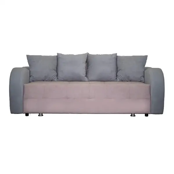 Canapea MALVINA extensibila, 3 locuri, cu arcuri si lada depozitare, mov, 230x110x80 cm