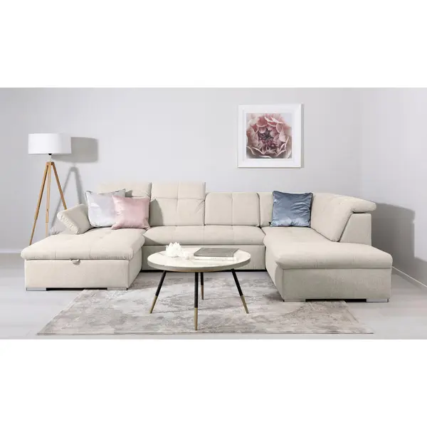 Canapea Modulară, textil, crem