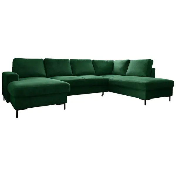 Canapea Modulară, textil, verde smarald
