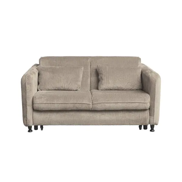 Canapea RAVIT extensibila, 3 locuri, cu arcuri si lada depozitare, bej, 173x122x88 cm