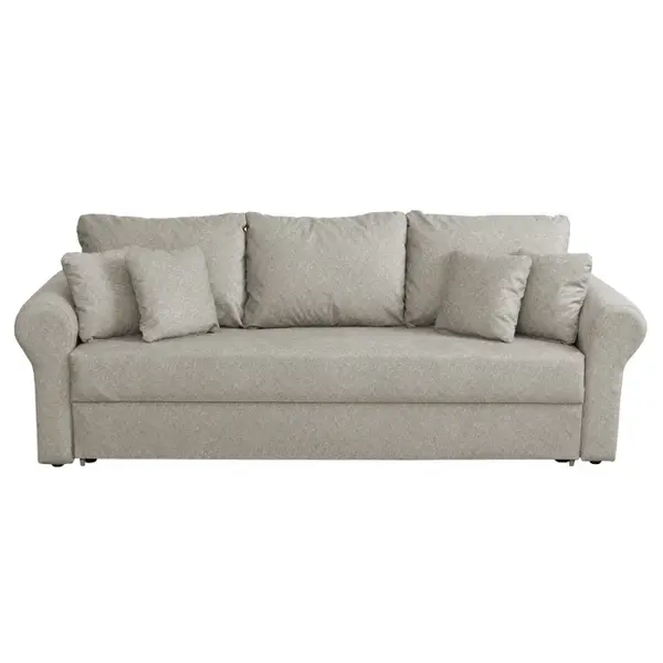 Canapea SARA II extensibila, 3 locuri, cu lada depozitare, bej, 235x90x75 cm
