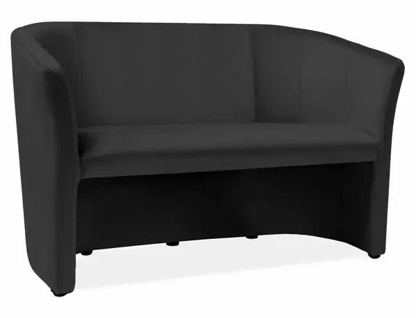 Canapea TM-2 velvet negru/wenge Blu19