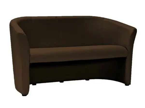 Canapea TM-3 piele ecologica maro inchis/wenge EK18