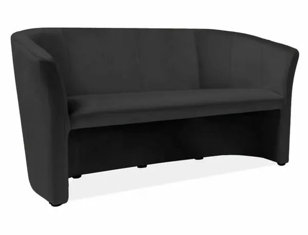 Canapea TM-3 velvet negru/wenge Blu19