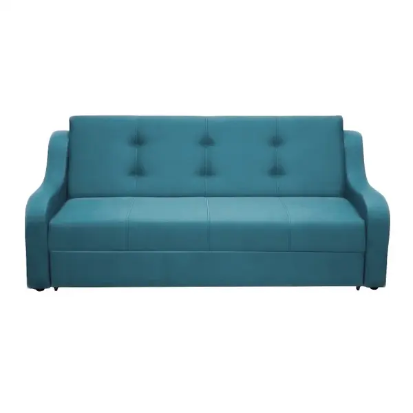 Canapea VALY II extensibila, 3 locuri, cu lada depozitare, turcoaz, 215x90x95 cm