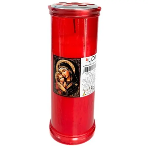 Candela cu Capac Anti-Vant, Rosie, Italia