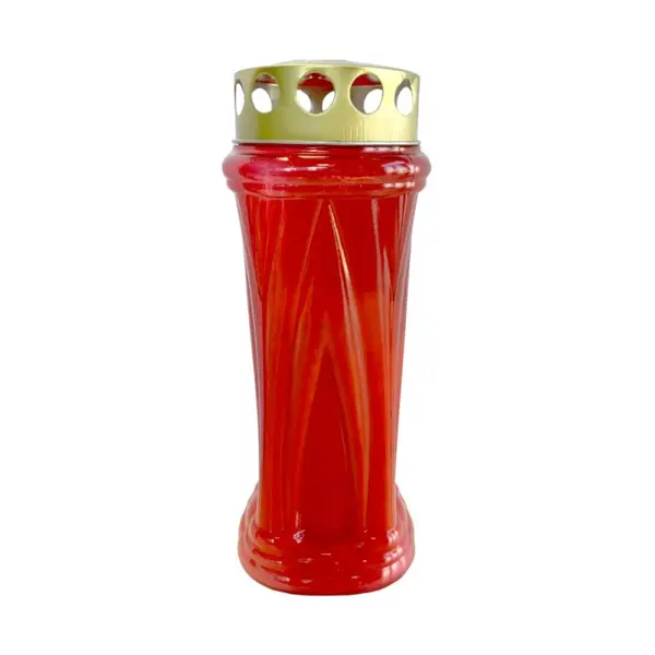 Candela din Plastic Rosu Flacara, 50 Ore