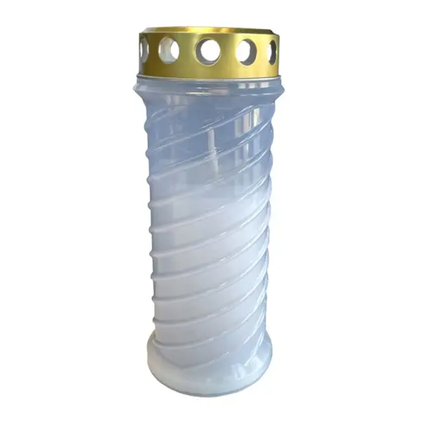 Candela din Plastic Spirala Alb, 70 Ore