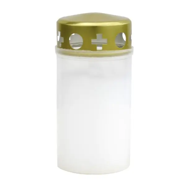 Candela Plastic cu Capac Auriu Alb Italia, 36 Ore