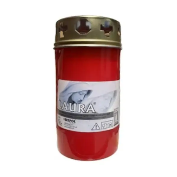 Candela Rosie cu Capac Auriu, 45 Ore