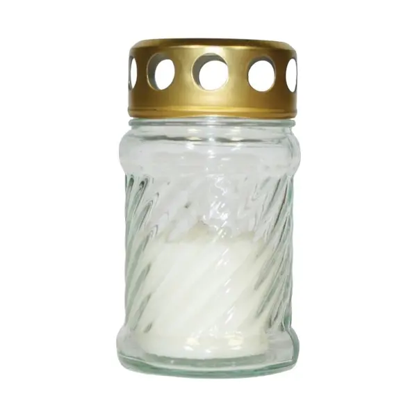 Candela Sticla 50 - 1E, Alb, 10 - 12 Ore