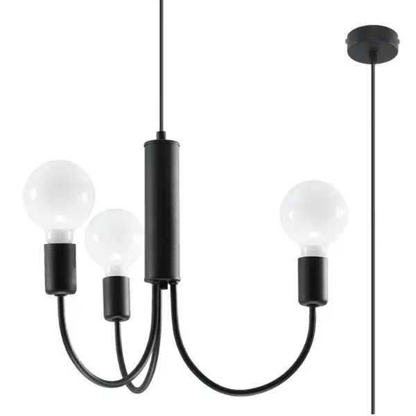 Candelabru 3 Piccolo Negru 45x45x100 cm