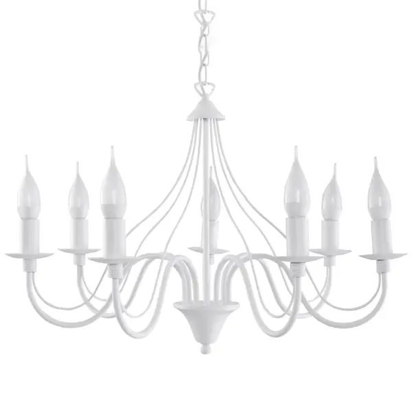 Candelabru 7 Minerwa Alb 60x60x80 cm