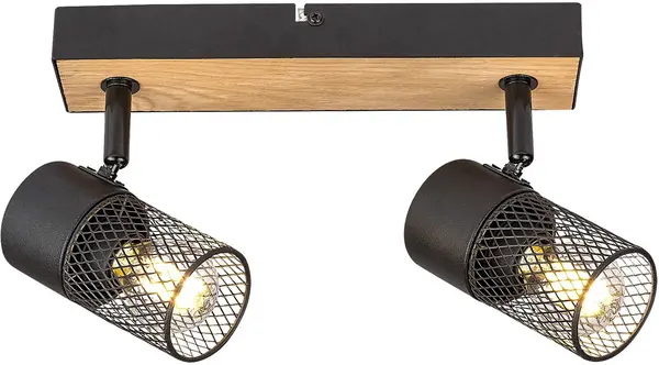 Candelabru Rabalux - Metta 71152, IP20, 230V, E14, 2x40W, negru cu stejar