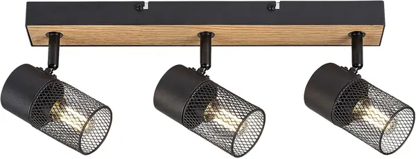 Candelabru Rabalux - Metta 71153, IP20, 230V, E14, 3x40W, negru cu stejar