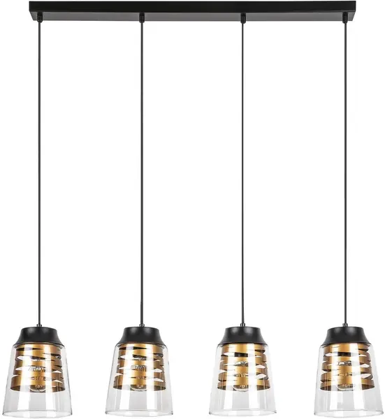 Candelabru Rabalux - Zenaida 3544, IP20, E27, 4 x 60W, 230V, negru mat