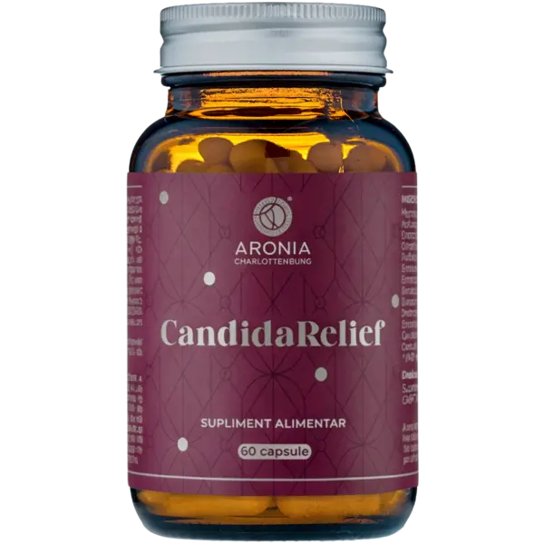 CandidaRelief: 60 de capsule pentru diminuarea Candidei, refacerea florei intestinale și susținerea digestiei