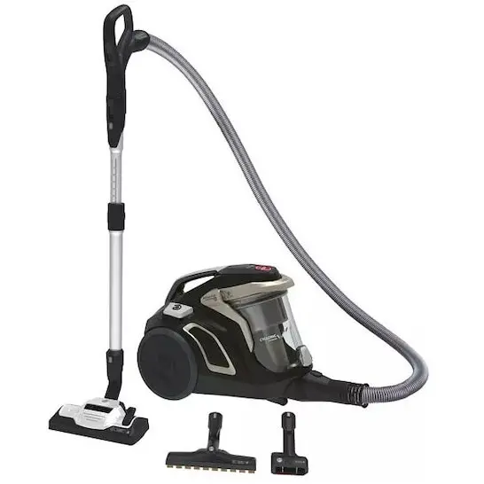 CANDY Aspirator Fara Sac Hoover HP720PET, 850 W, 2 L, Filtru HEPA 13, Negru-Auriu