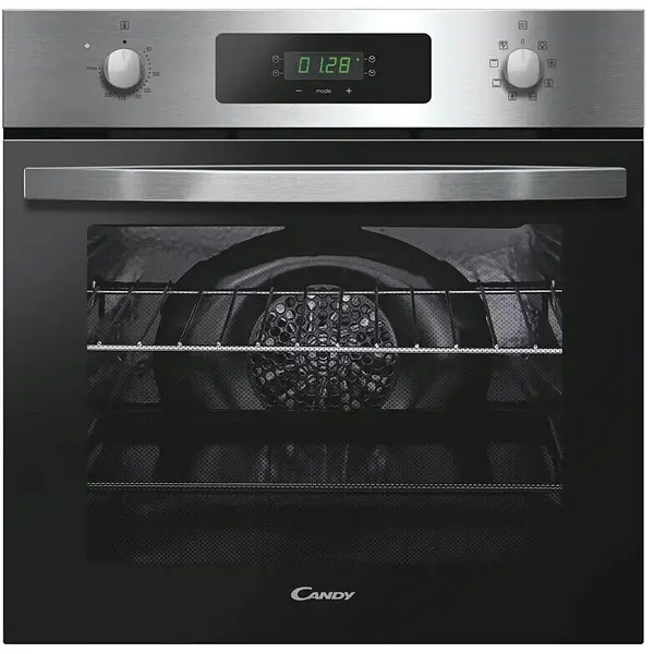 CANDY Cuptor electric multifuncțional Candy FIDCX605, 60 cm, 65 l, Clasa energetică A+, 8 programe gatit, cronometru LED programabil, iluminare interioară , Oțel inoxidabil