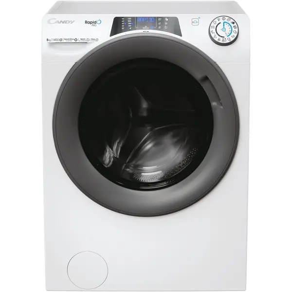CANDY Masina de spalat rufe Candy Rapido Pro RP 486BWMR/1-S, 8 kg, 1400 RPM, Clasa A, Motor Inverter, Quick&Clean Technology, Steam Hygiene+, WiFi, Easy Iron+, Alb