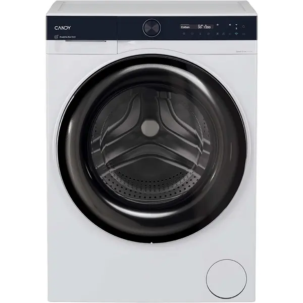 CANDY Masina de spalat rufe Candy Slim, clasa A, 8 kg, 1400 rpm,Motor Inverter,Steam,LCD touch display, Soft Drum, Dual Spray,Programe rapide de spalare, Wifi, Alba