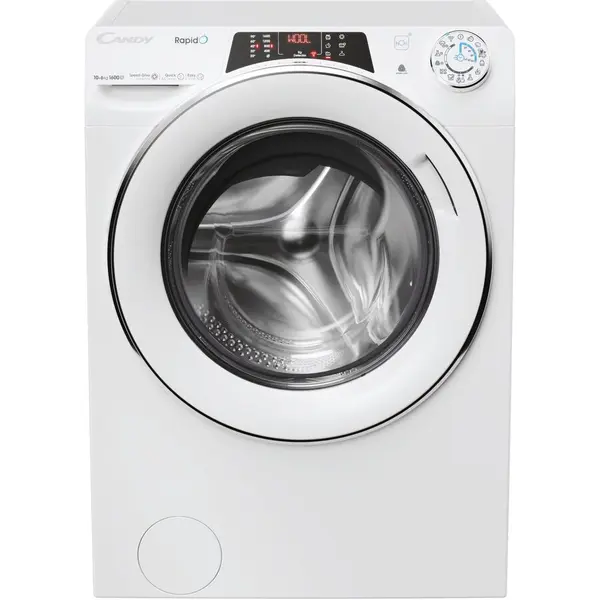 CANDY Masina de spalat rufe cu uscator Candy Rapido ROW 4964DWMT1-S, 10 kg spalare, 6 kg uscare, 1600 RPM, Motor Inverter, Wi-Fi, Bluetooth, Steam, Quick&Clean, Clasa A, Alb