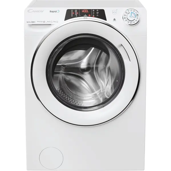 CANDY Masina de spalat rufe cu uscator Candy Rapido ROW41494DWMCT-S, Spalare 14 kg, Uscare 9 kg, 1400 RPM, Clasa A, Wi Fi, Quick & Clean, Motor Inverter, Steam, Alb