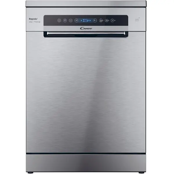 CANDY Masina de spalat vase Candy Rapido CF 4C6F0X, 14 seturi, 8 programe, Clasa C, Wi-Fi, Wash & Dry 35', Motor Speed-Drive Inverter, Automatic Open Door, 60 cm, Inox