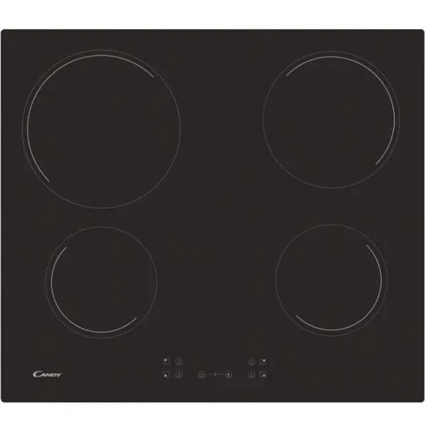 CANDY Plita incorporabila CANDY Idea CH64CCB/4U2, vitroceramica, 4 zone de gatit, 6500 W, Control touch, Negru