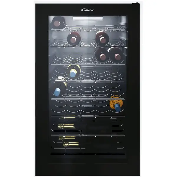 CANDY Racitor de vinuri CANDY DiVino CWC 150 EM/NF, 41 sticle, H 85 cm, Clasa G, Negru