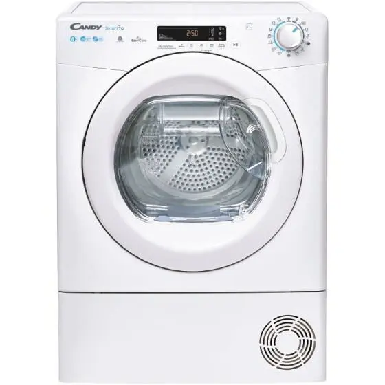 CANDY Uscator de rufe Candy CRE H9A2DE-S, Pompa de caldura, EasyCase, Kilo detector, 9 kg , Clasa E, Alb