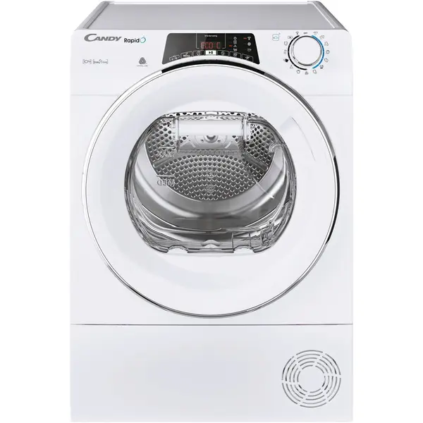 CANDY Uscator de rufe Candy Rapido ROE H10A2TCEX-S, Pompa de caldura, 10 kg, Clasa E, Conectivitate WiFi+Bt, Easy case, Dry sensor, Easy iron, Alb