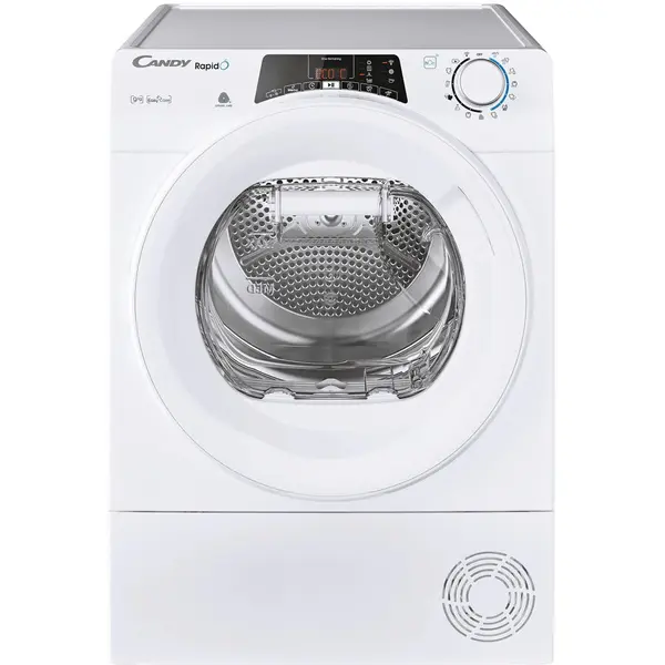 CANDY Uscator de rufe Candy Rapido ROE H9A2TE-S, Pompa de caldura, 9 kg, Clasa A++, WiFi, Easy case, Senzor uscare, Antisifonare, Alb