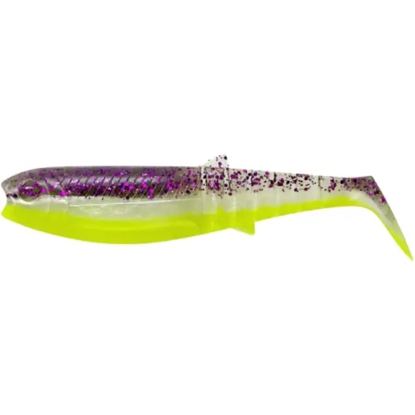 Cannibal Shad 8cm 5g Purple Glitter Bomb 5buc