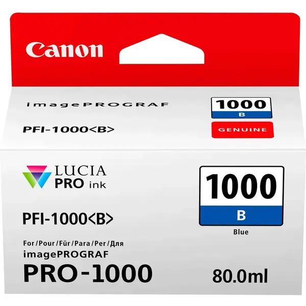 Canon Cartus cerneala Lucia Pro PFI-1000 Blue pentru imagePROGRAF PRO-1000