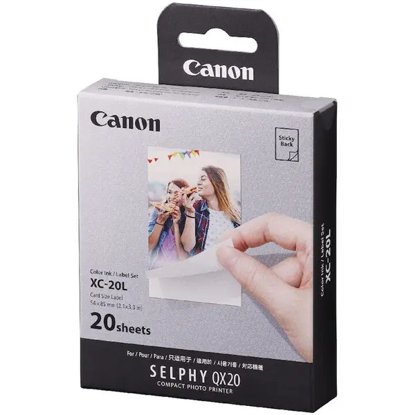 Canon Set Hartie Canon + Toner Selphy XC-20L pentru Selphy QX20