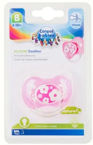 Canpol 22/435 suzeta rotunda din silicon 6-18 luni