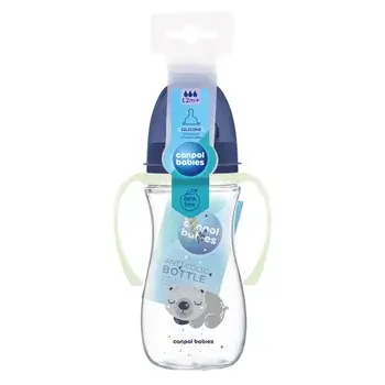 Canpol 35/238 blu biberon anticolici cu gat larg sleep koala 300ml