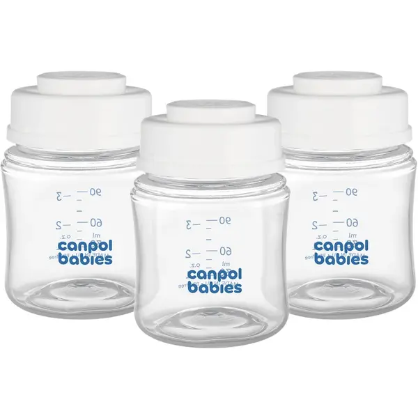 Canpol babies Bottle Set biberon pentru păstrarea laptelui matern 0 m+ 3x120 ml