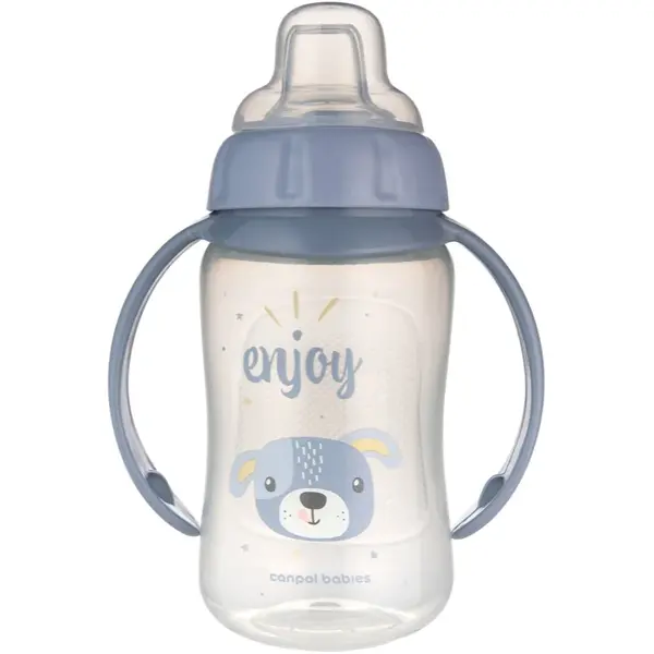 Canpol babies Cute Animals Training Cup cană pentru antrenament Dog 6m+ 320 ml