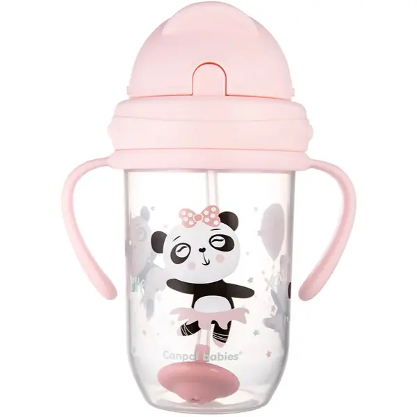 Canpol babies Exotic Animals Cup With Straw ceasca cu pai 1 buc