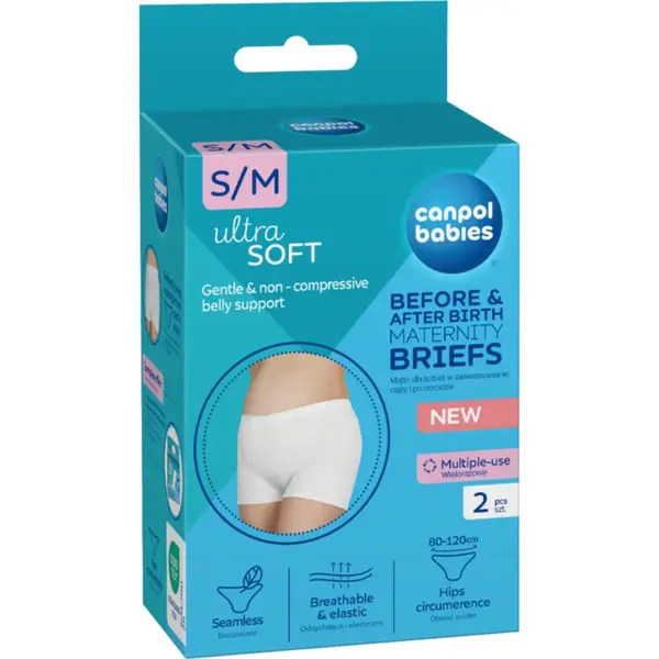 Canpol babies Maternity Briefs chiloți pentru sarcină și post-partum 2 in 1 mărime S/M 2 buc