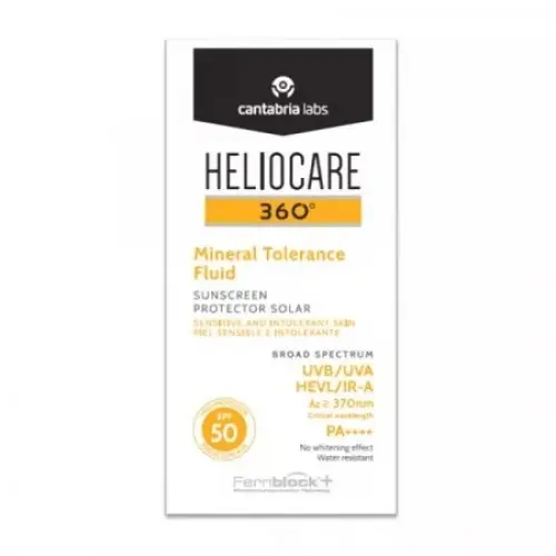 Cantabria Heliocare 360 Mineral Tolerance Fluid SPF50, 50ml Zephyr Labs