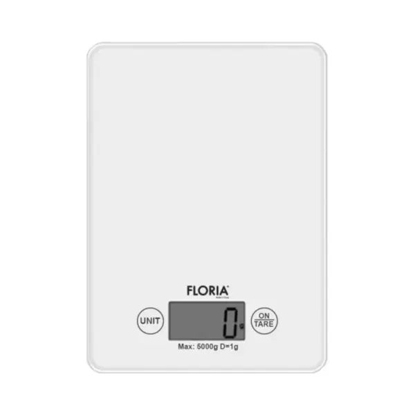 Cantar bucatarie digital Floria ZLN-1685, 5 kg, Alb